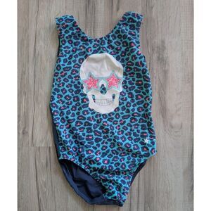 Destira "Glam to the Bone" Gymnastics Leotard Skull Sunglasses, Medium (V8)